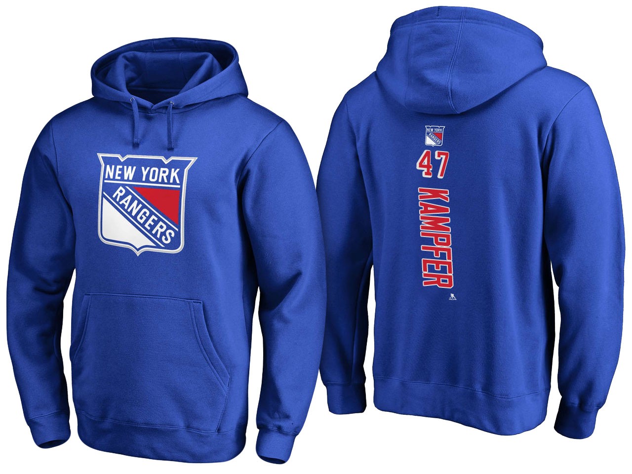 NHL Men New York Rangers #47 Kampfer blue Adidas Hoodie